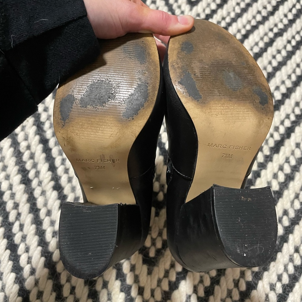 Marc Fisher Blacked Heeled Booties. Size 7.5. - image 6